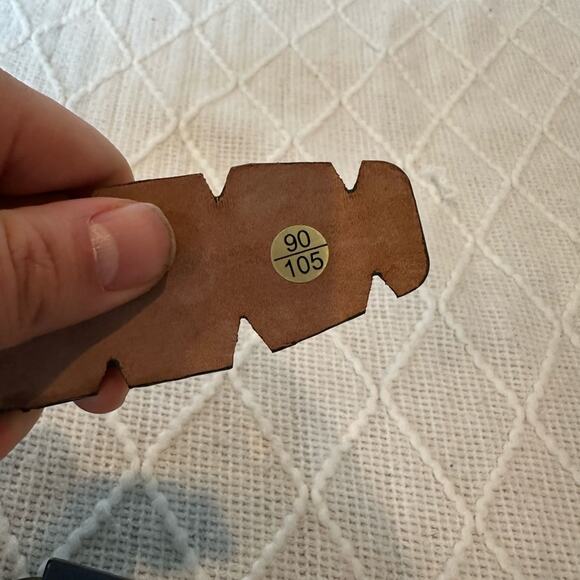 Ralph Gladen Crocodile Leather Buckle Western Belt - Picture 6 of 9